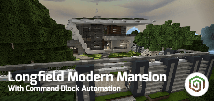 Longfield Modern Mansion Map Minecraft Pe Maps