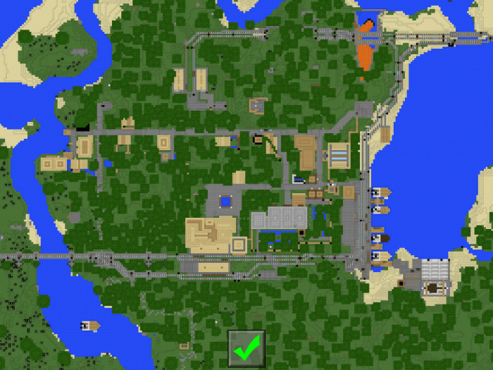 minecraft 1.7.10 city map with villagers