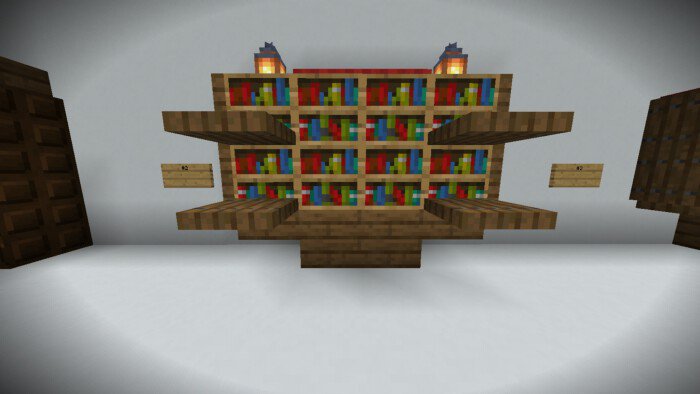 Top 5 Bookshelf Designs Minecraft Pe Maps