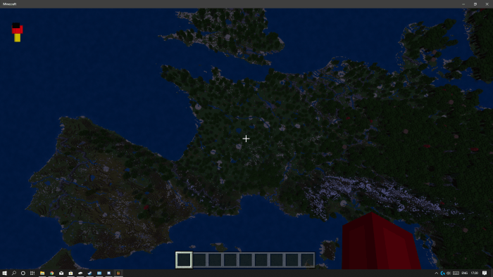 Scale Map of the Earth in Minecraft 