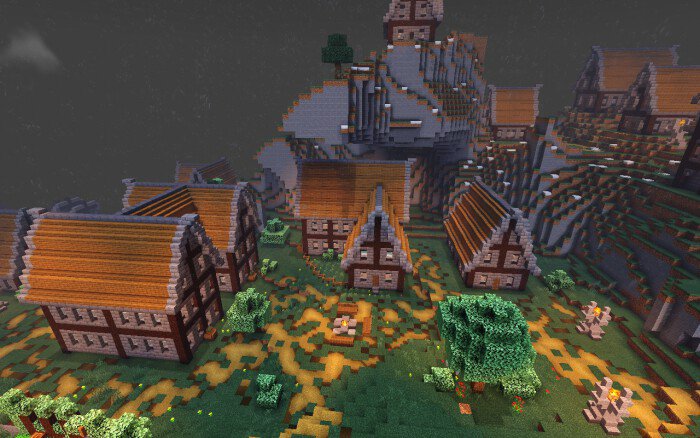 minecraft medieval town