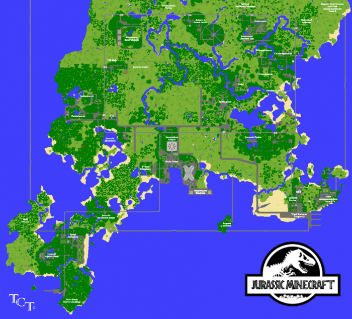 Jurassic Minecraft Isla Nublar [map] Minecraft Pe Maps