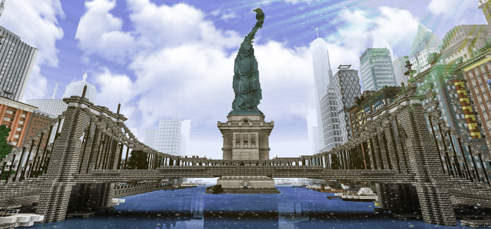 Statue Of Liberty For Minecraft Minecraft Pe Maps