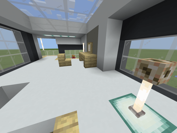 The Flying Modern House Minecraft Pe Maps