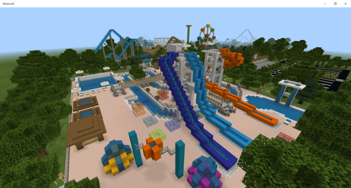 Funpark A Minecraft Amusement Park Minecraft Pe Maps - theme park roblox water park