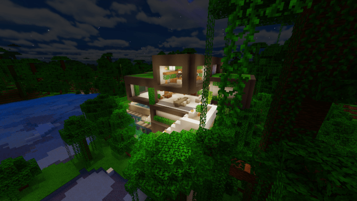 Minecraft House With Pond