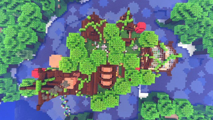Survival House Dark Oak Forest Map Building Minecraft Pe Maps