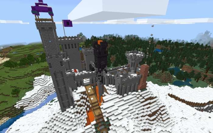 mountain castle minecraft