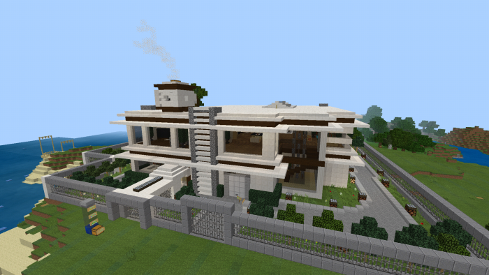 Smart Modern House Minecraft Pe Maps