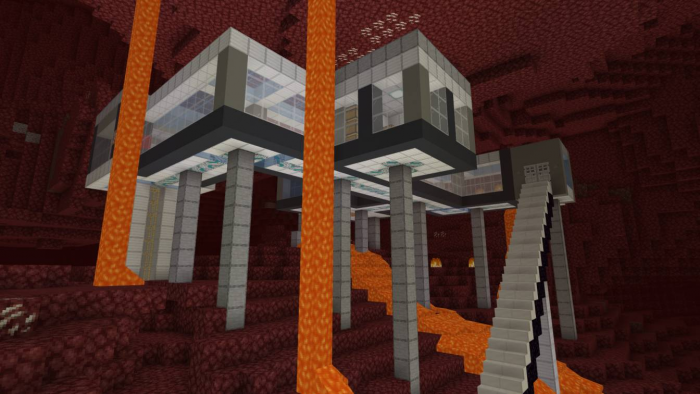 Underground Ravine Base End Base Minecraft Pe Maps