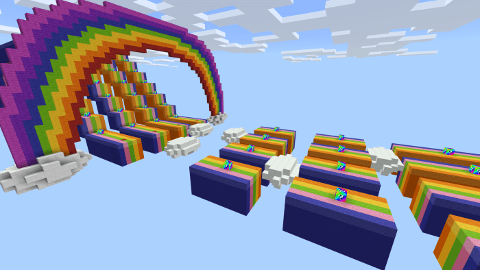 Rainbow Lucky Block Race Minecraft Pe Maps